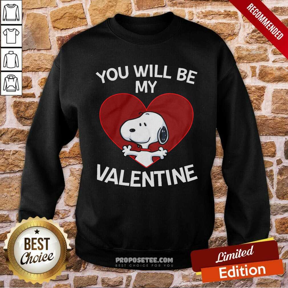 Official Snoopy Heart You Will Be My Valentine Shirt - Image 4