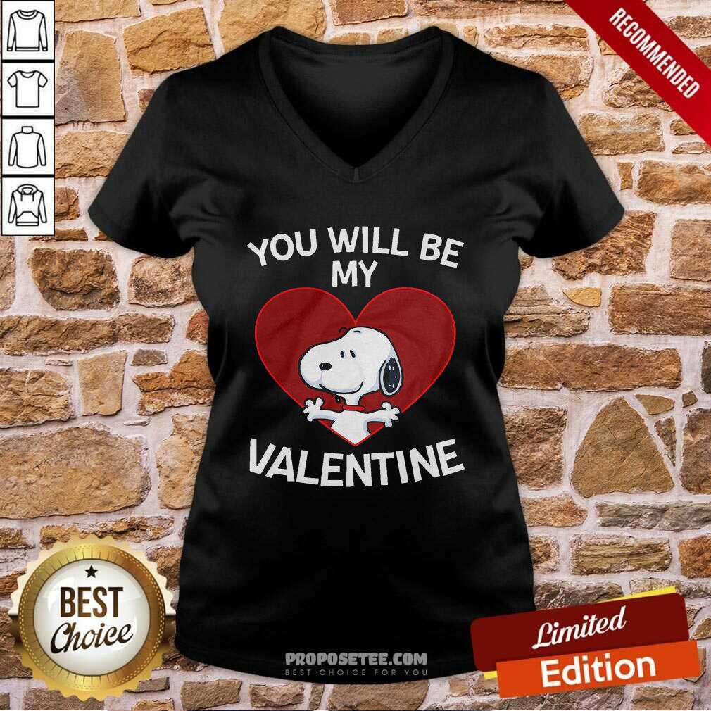 Official Snoopy Heart You Will Be My Valentine Shirt - Image 5