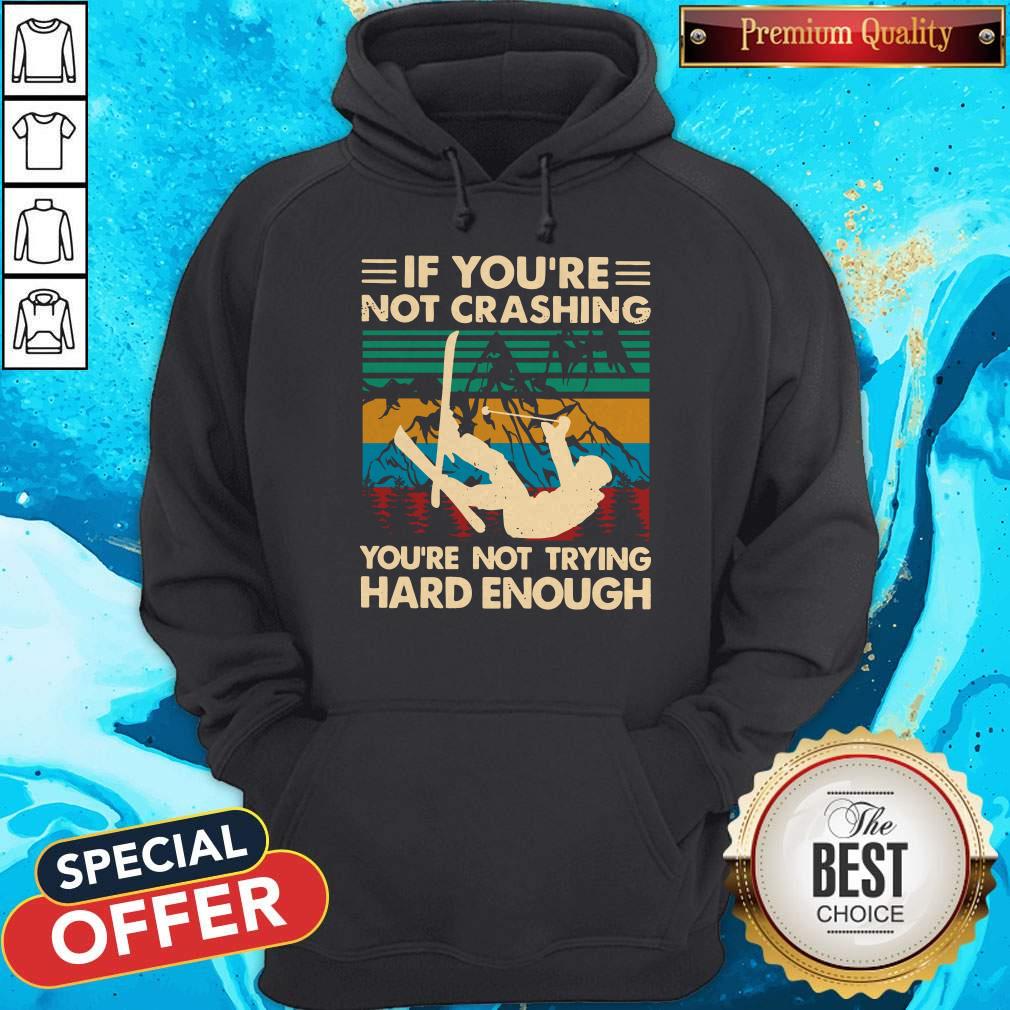 Official Snowboarding If You’re Not Crashing You’re Not Trying Hard Enough Vintage Shirt - Image 2