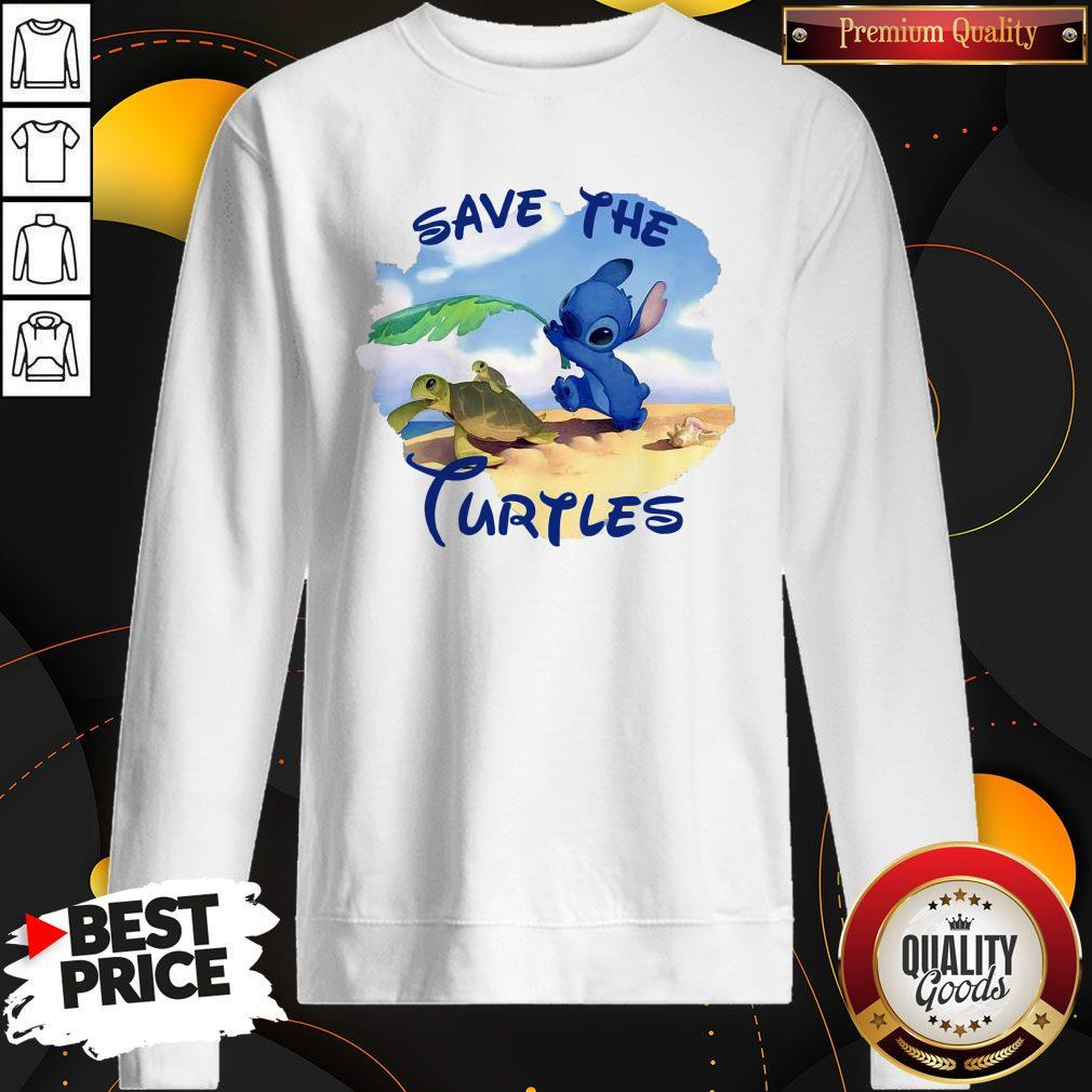 Official Stitch Save The Turtle Shirt - Image 2