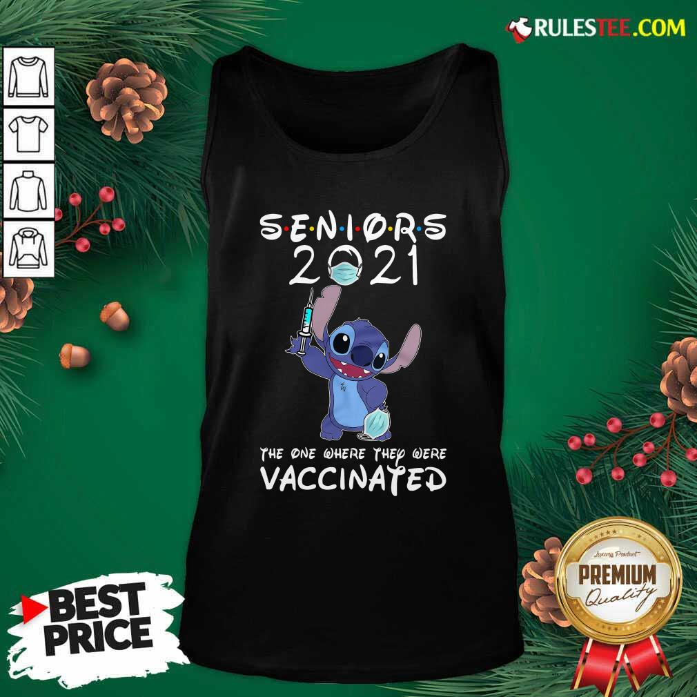 Official Stitch Seniors 2021 The One Where They Were Vaccinated Shirt - Image 4