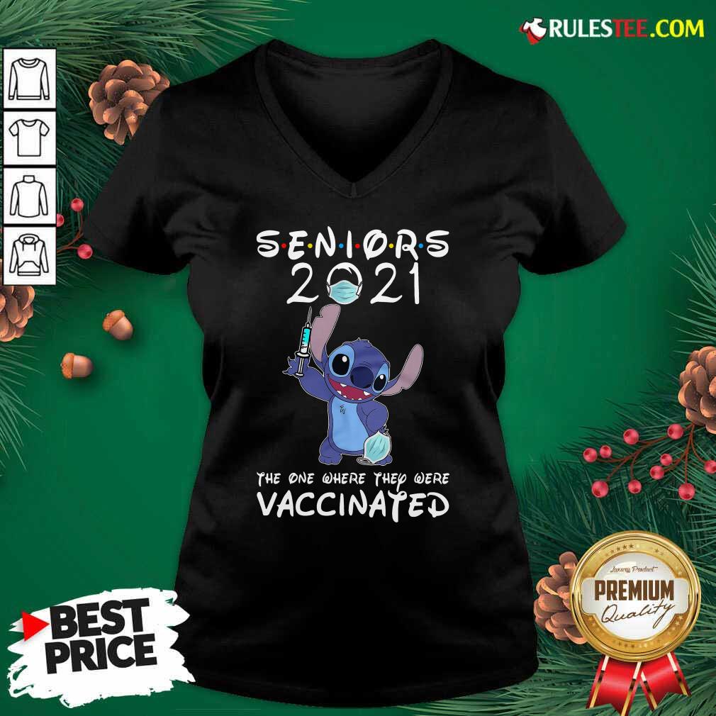 Official Stitch Seniors 2021 The One Where They Were Vaccinated Shirt - Image 3