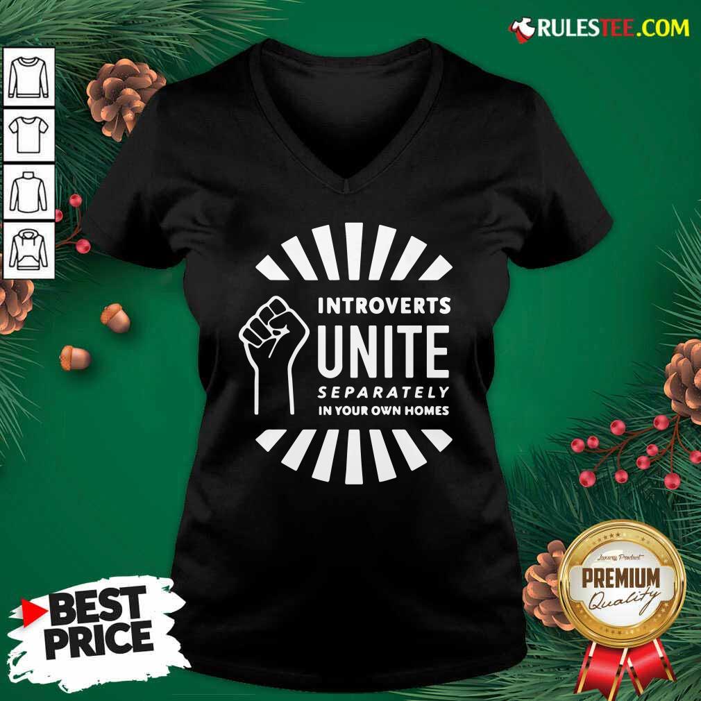 Official Strong Hand Introverts Unite Separately In Your Own Homes Shirt - Image 3