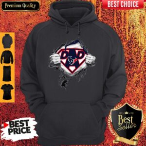 Alternative view of Official Superhero National Football League Houston Texans Father’s Day T-Shirt