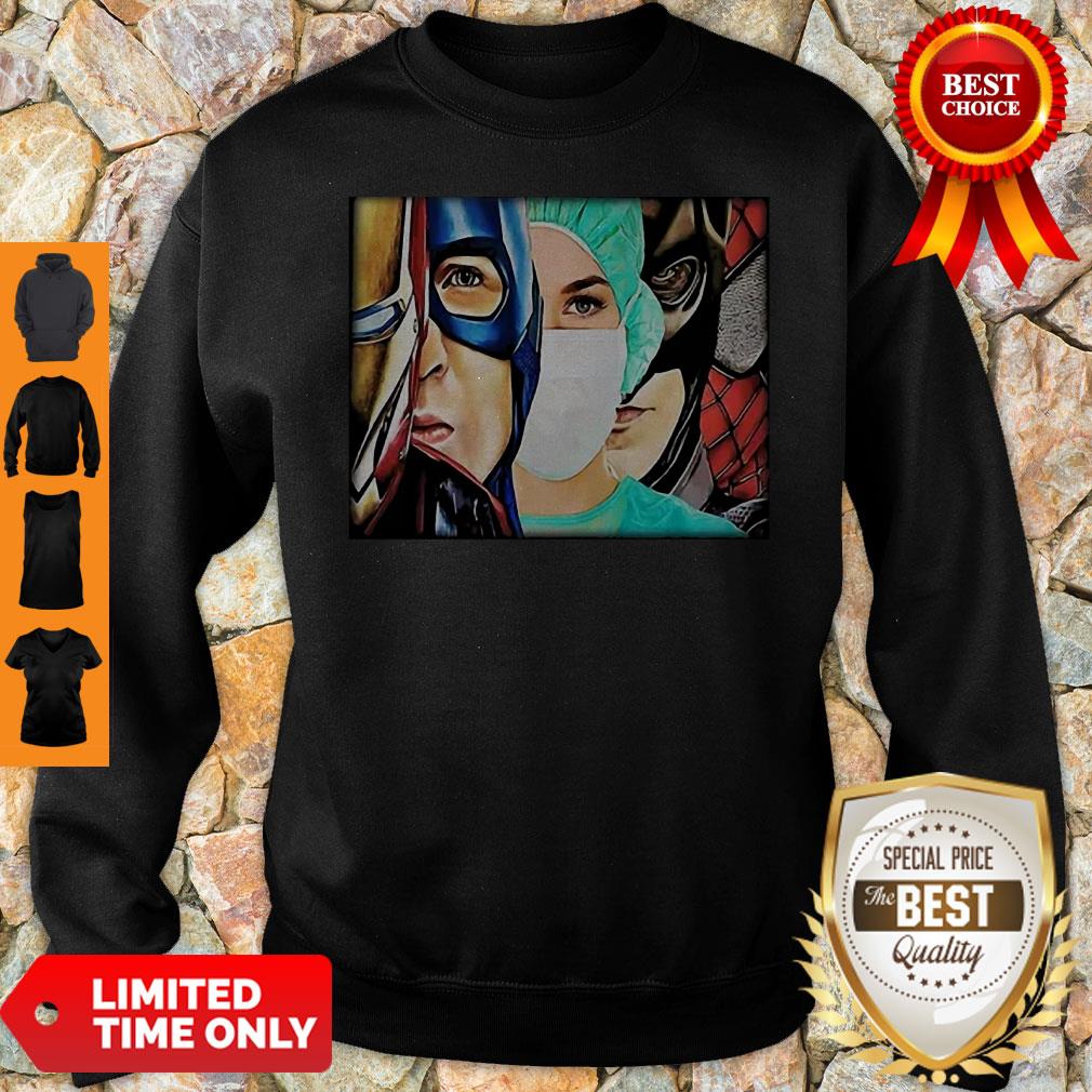 Official Superheroes And Nurse Coronavirus Shirt - Image 3