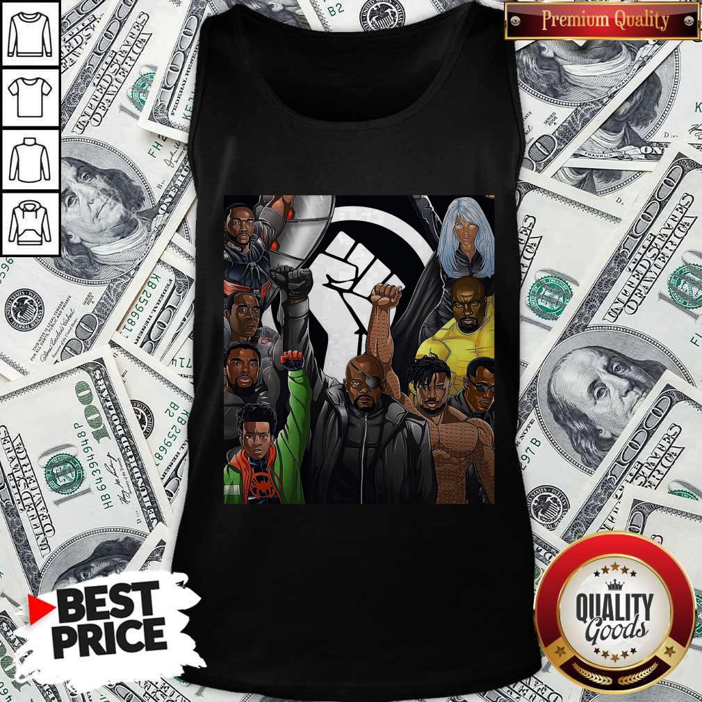 Official Superheroes No Justice No Peace Black Lives Matter Shirt - Image 4