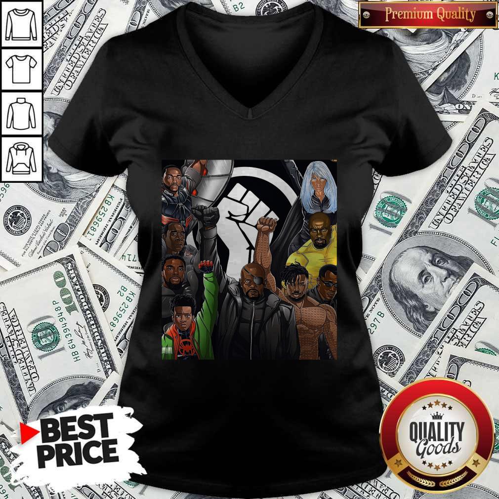 Official Superheroes No Justice No Peace Black Lives Matter Shirt - Image 3