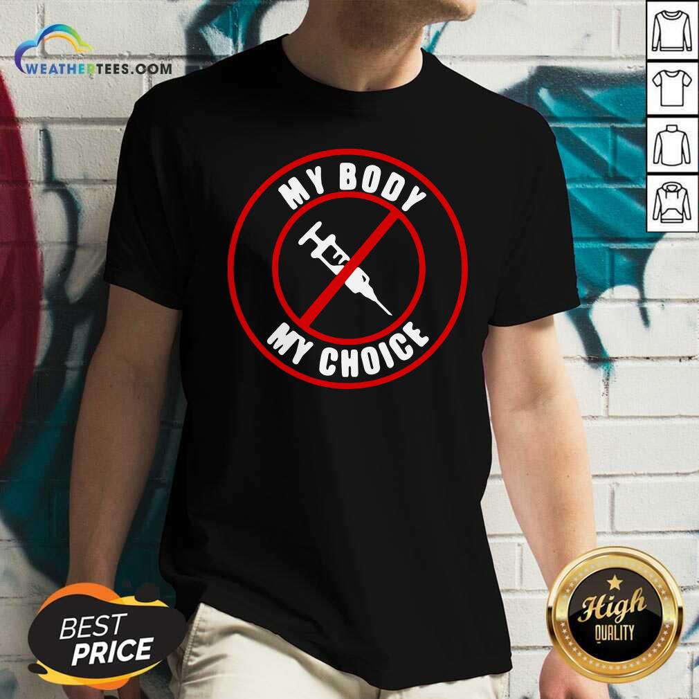 Official Syringe Vaccines My Body My Choice Shirt - Image 2