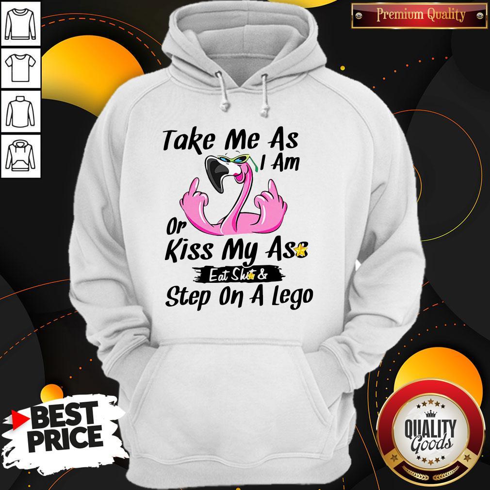 Official Taken Me As I Am Or Kiss My Ass Eat Shit Step On A Lego Shirt - Image 2