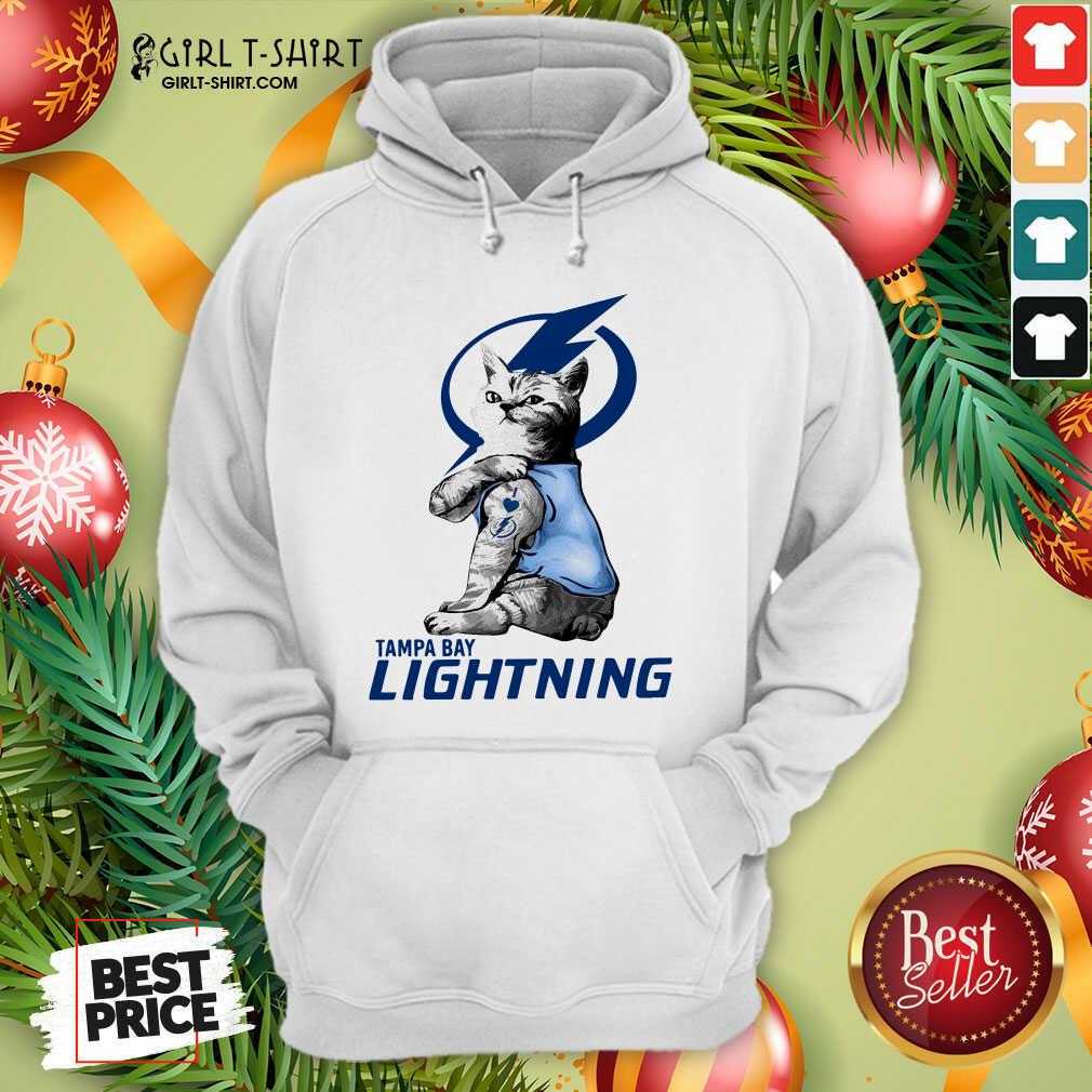 Official Tattoo Cat I love Tam Bay Lightning shirt - Image 5