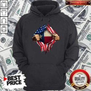 Alternative view of Official Texas Flag Inside Heart American Flag Shirt