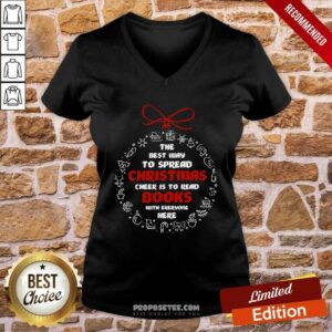 Alternative view of Official The Best Way To Spread Christmas Cheer To Read Books With Everyone Here Xmas Ugly Shirt