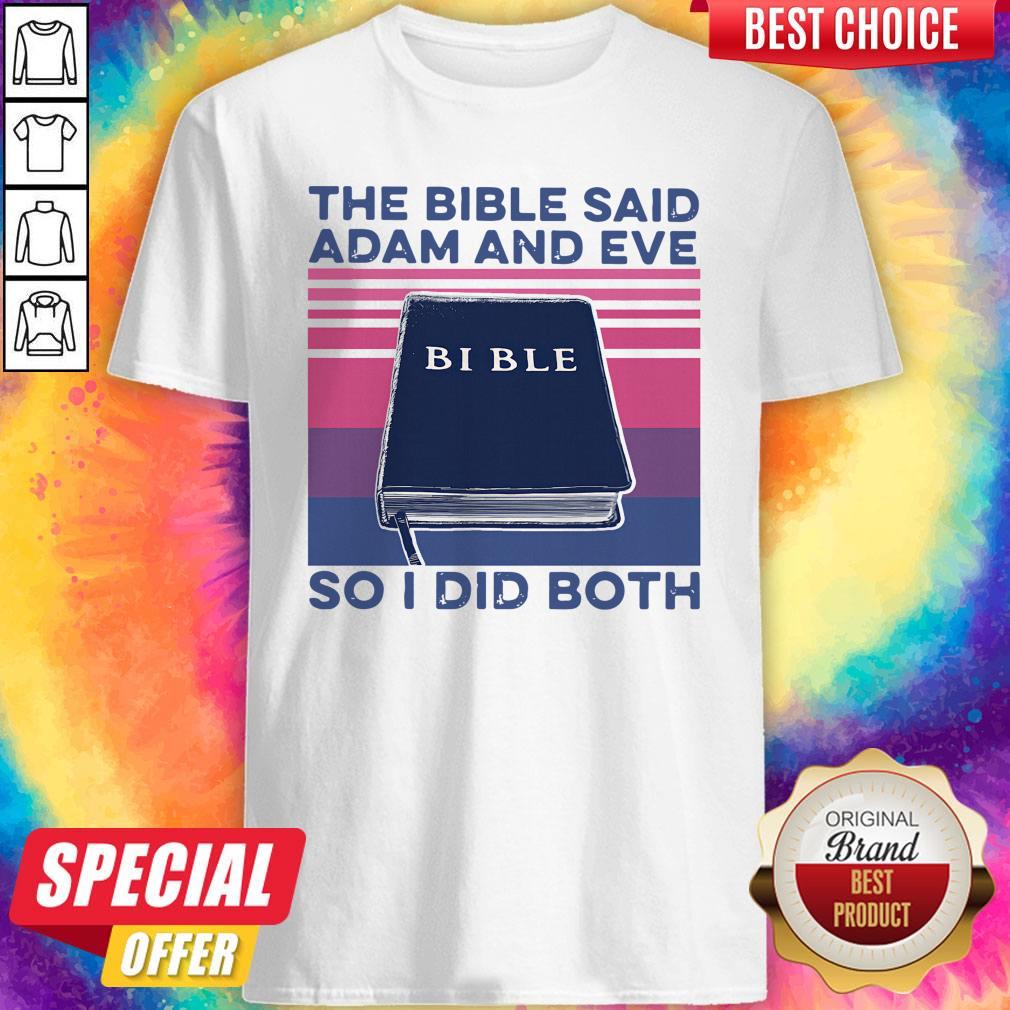 Official The Bible Save Adam And Eve So I Did Both Vintage Shirt