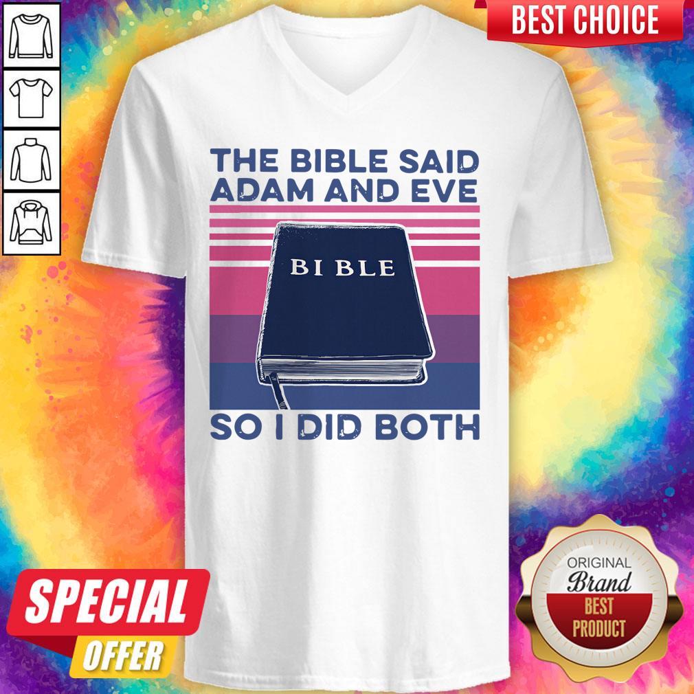 Official The Bible Save Adam And Eve So I Did Both Vintage Shirt - Image 3