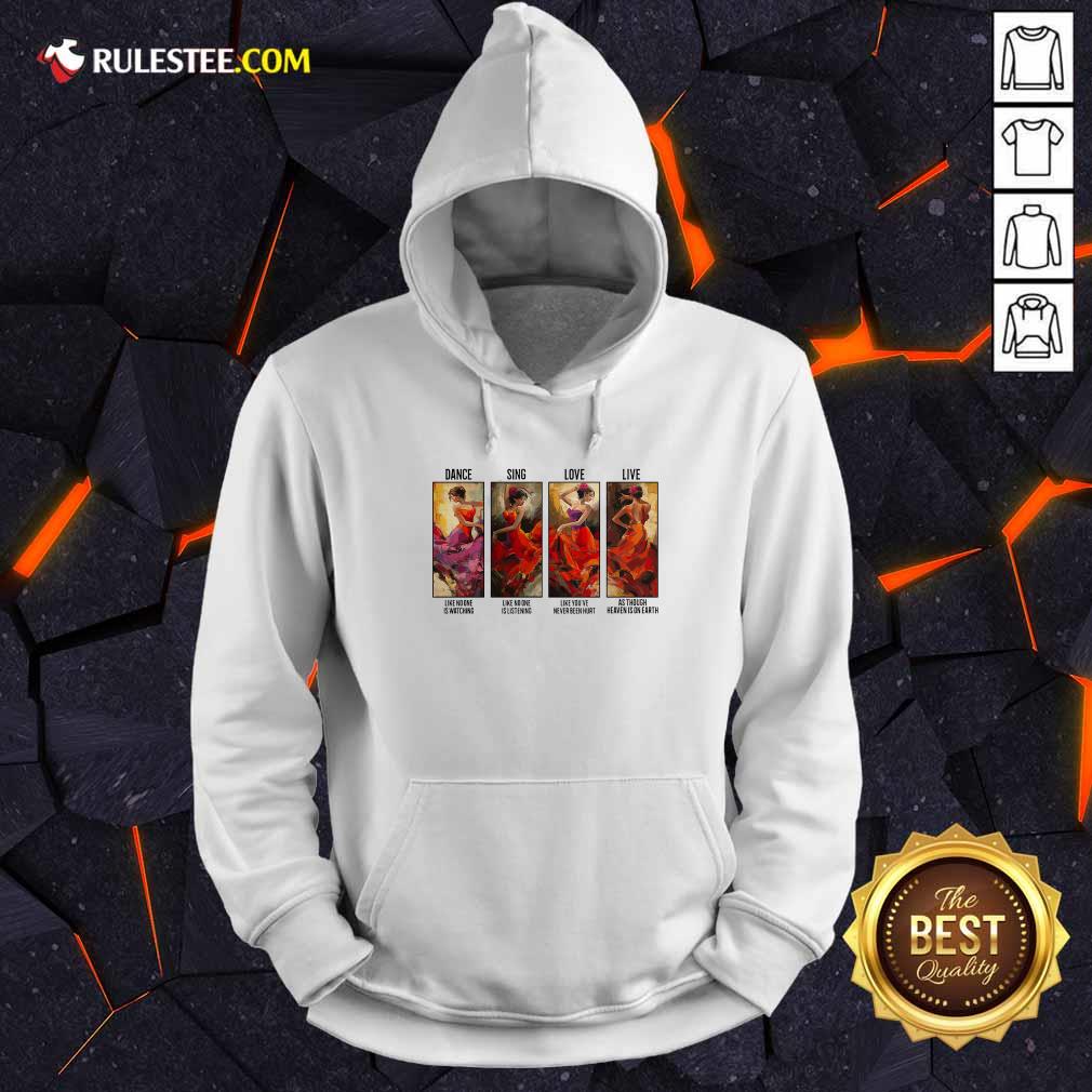 Official The Girl Dance Sing Love Live As Though Heaven Is On Earth Shirt - Image 2