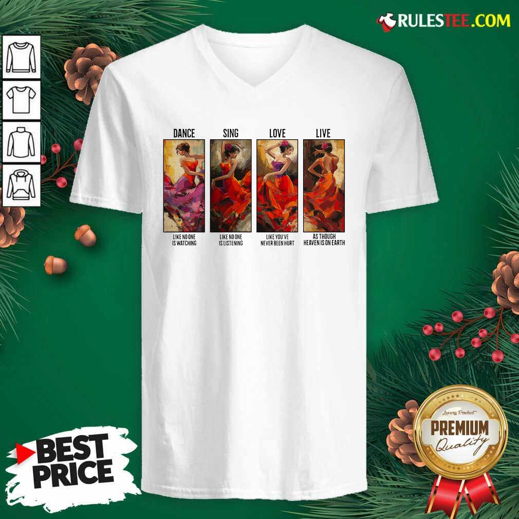 Official The Girl Dance Sing Love Live As Though Heaven Is On Earth Shirt - Image 3