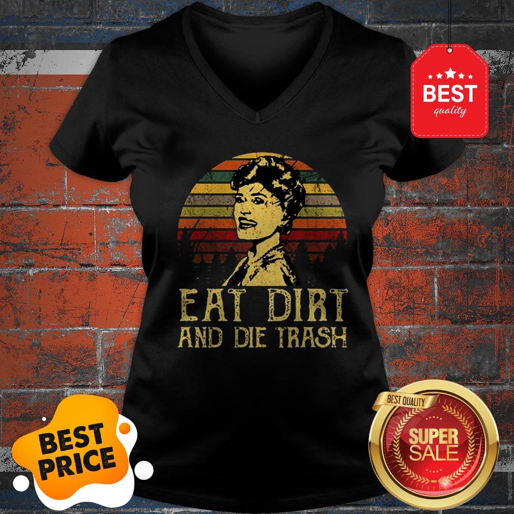 Official The Golden Girls Eat Dirt And Die Trash Sunset Shirt - Image 5