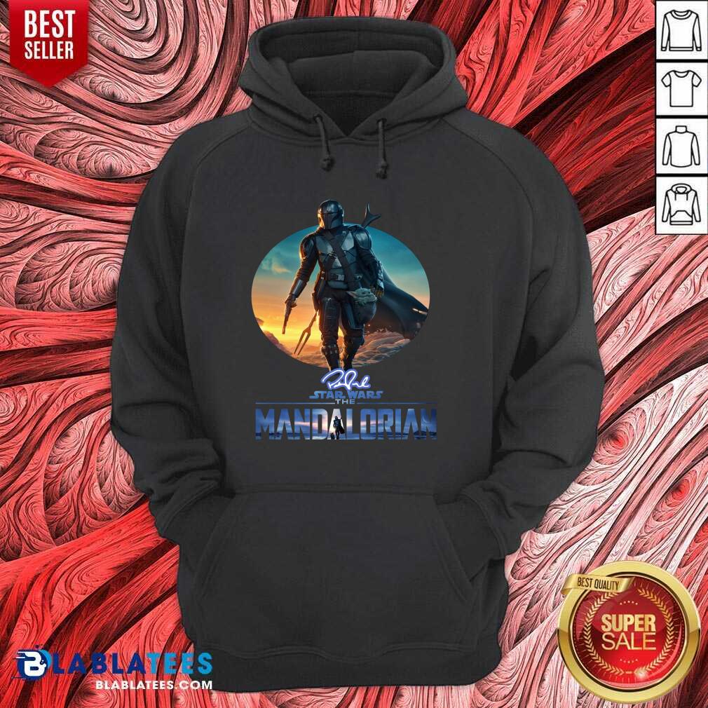Official The Mandalorian Star Wars Signature Sunset Shirt - Image 5