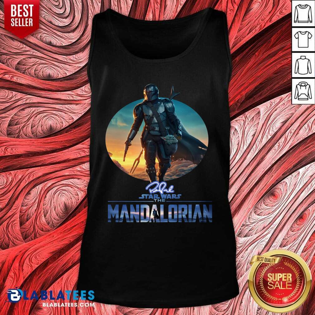 Official The Mandalorian Star Wars Signature Sunset Shirt - Image 3