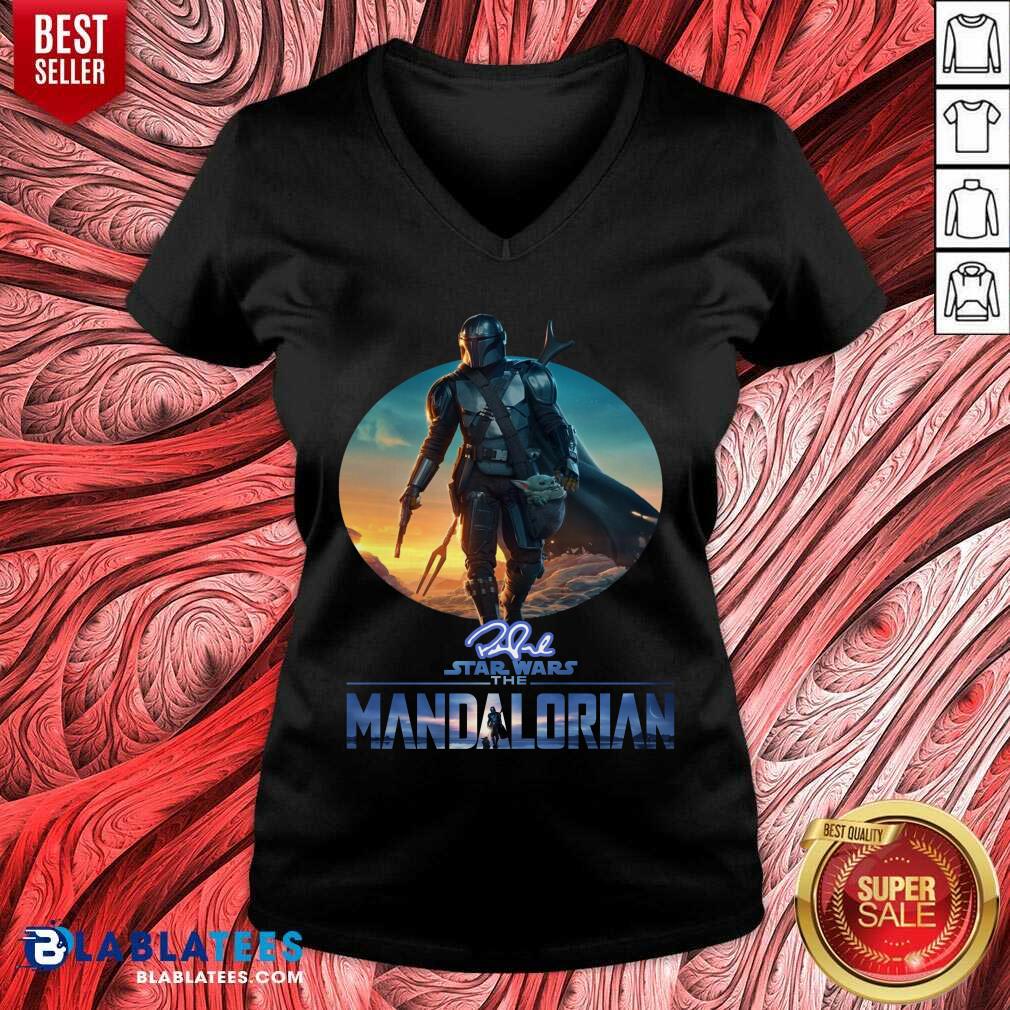 Official The Mandalorian Star Wars Signature Sunset Shirt - Image 2