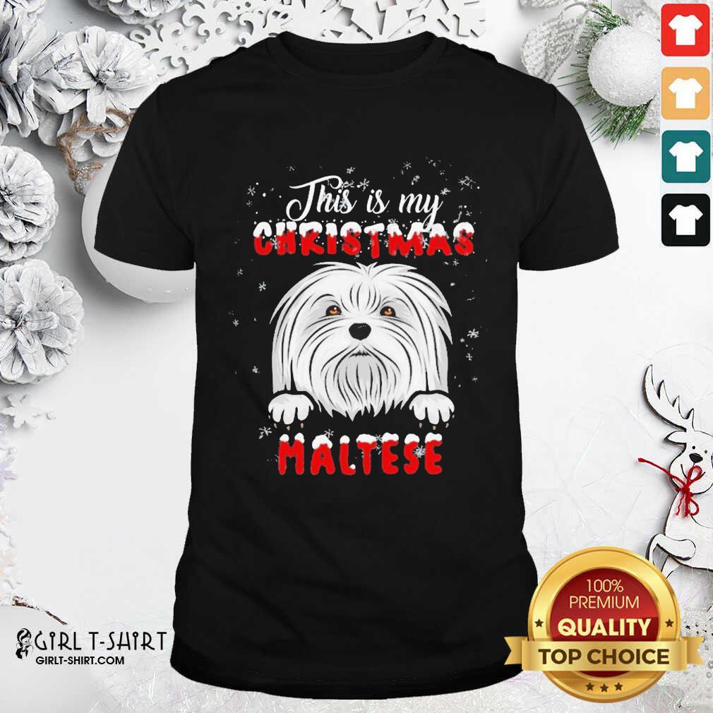 Official This Is My Christmas Maltese Merry Christmas Shirt