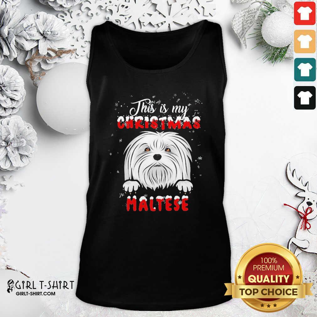 Official This Is My Christmas Maltese Merry Christmas Shirt - Image 3