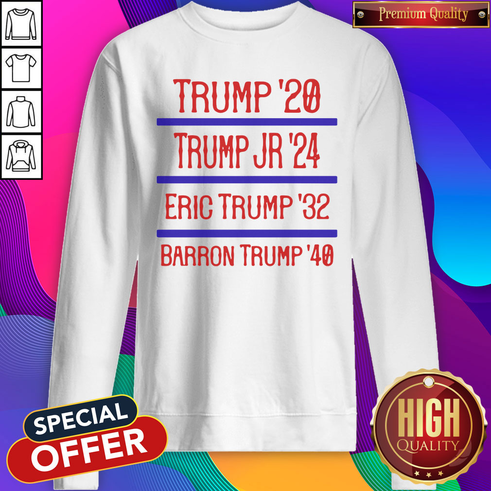 Official Trump 20 Trump Jr 24 Eric Trump 32 Barron Trump 40 Shirt - Image 2