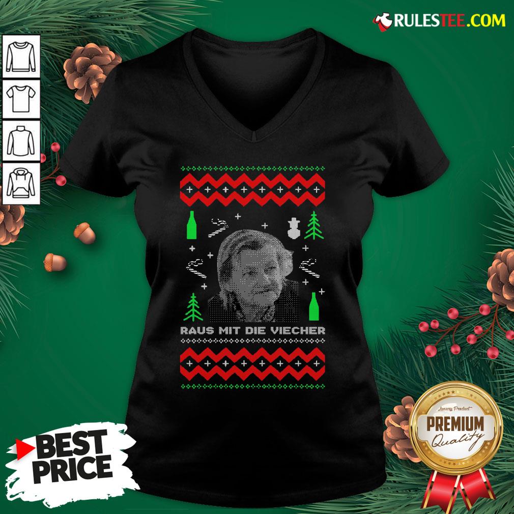 Official Ugly Christmas Familie Ritter Raus Mit Die Viecher Shirt - Image 4