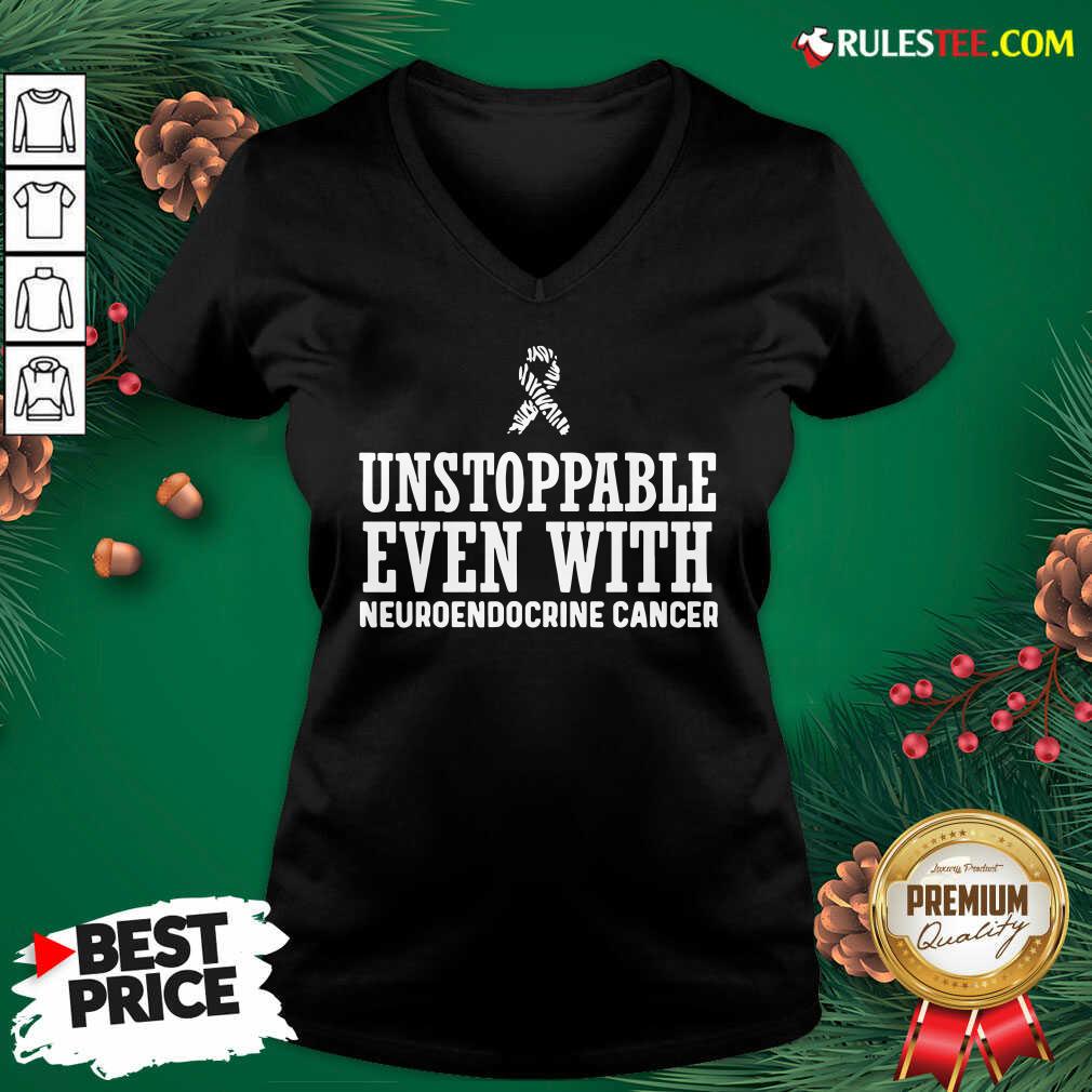 Official Unstoppable Even With Neuroendocrine Cancer Survivor Support Warrior Shirt - Image 3