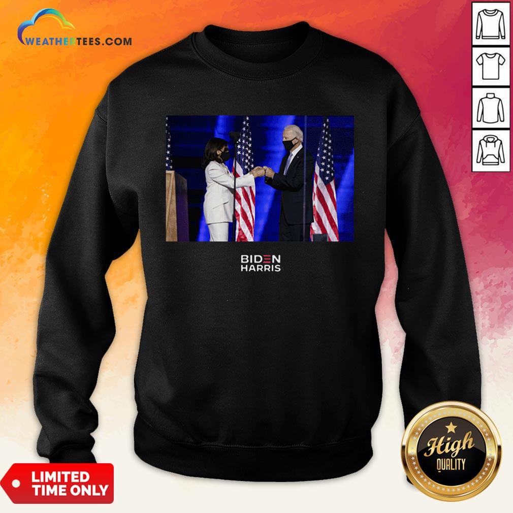 Official Victory Fist Bump Navy Us 2020 Shirt - Image 4