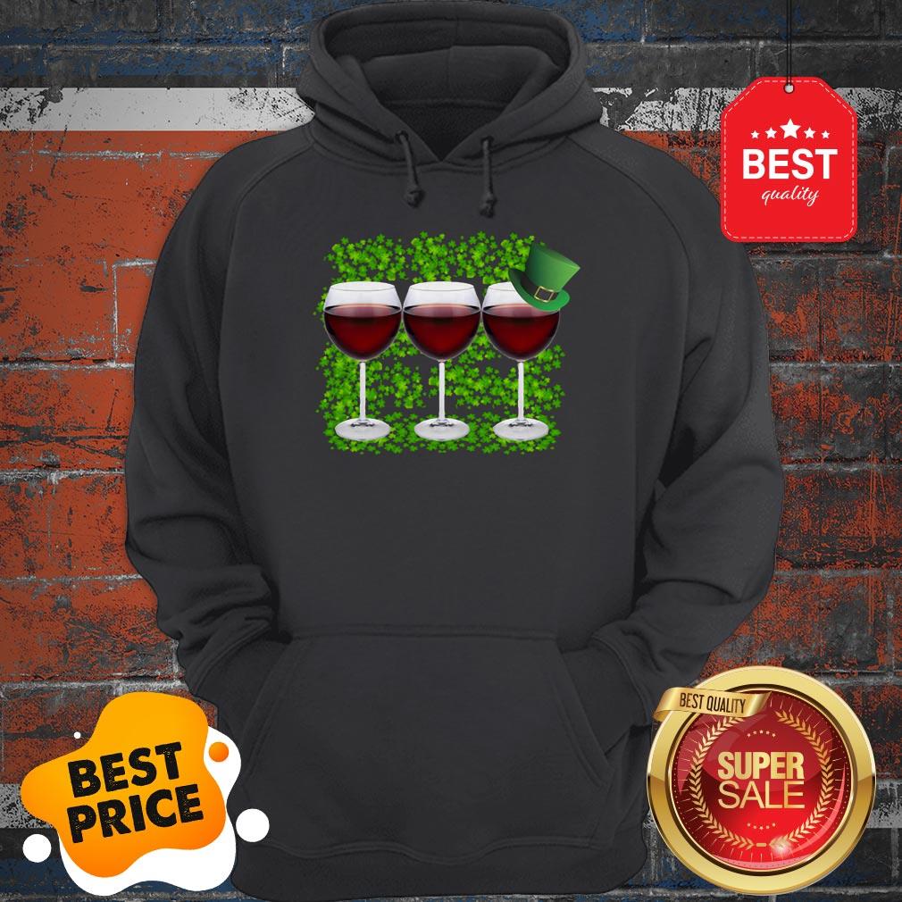 Official Wine Glass Irish Happy St. Patrick’s Day Shirt - Image 2