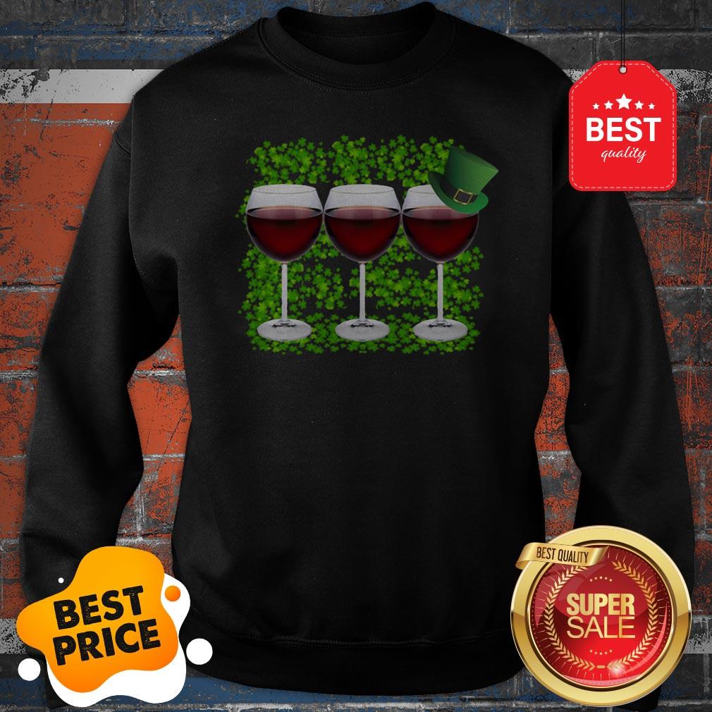 Official Wine Glass Irish Happy St. Patrick’s Day Shirt - Image 5