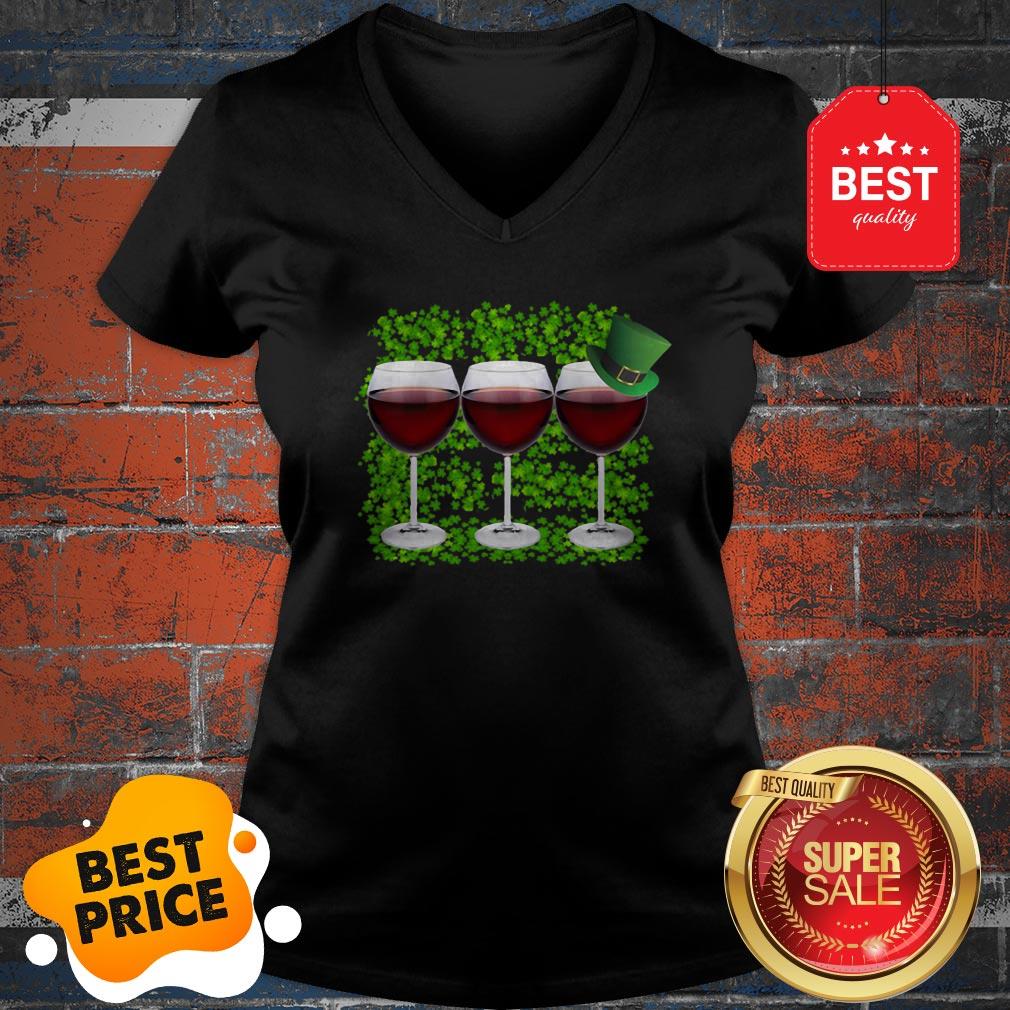 Official Wine Glass Irish Happy St. Patrick’s Day Shirt - Image 3