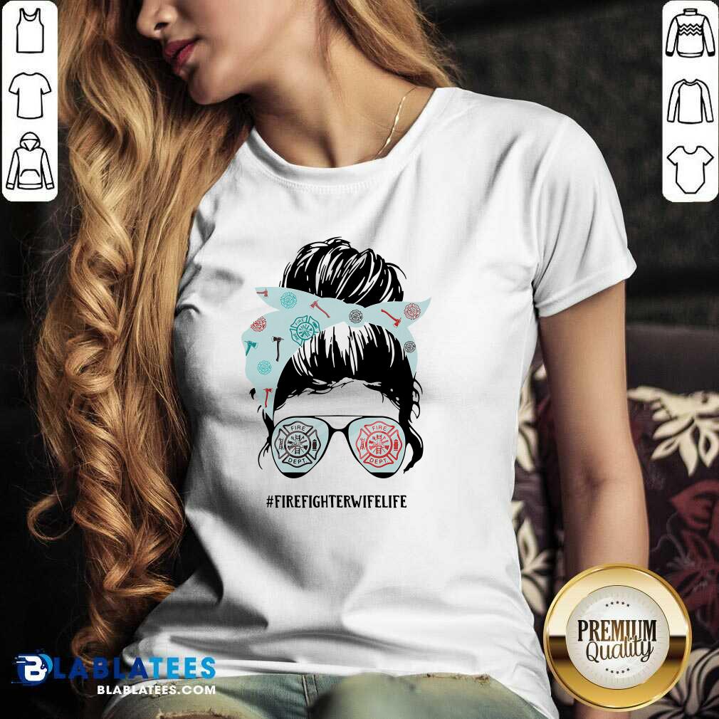 Official Women Firefighter Wife Life Shirt - Image 2
