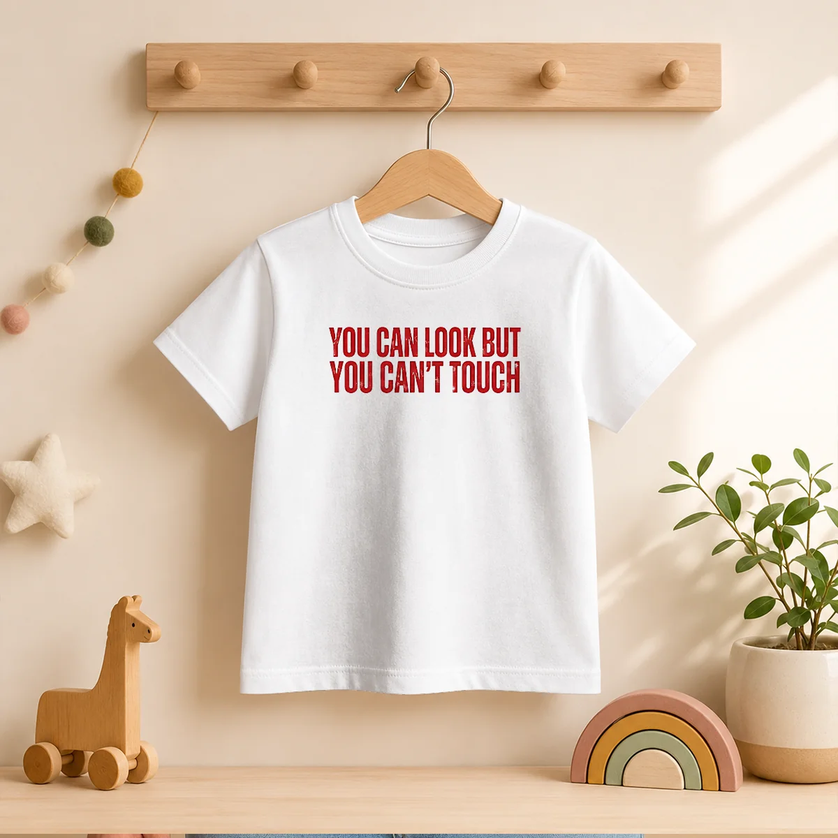 Official You Can Look But You Can'T Touch Slogan Shirt - Image 9