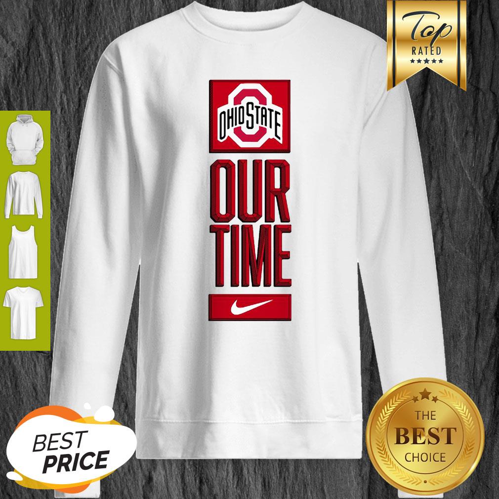Ohio State Buckeyes Logo Basketball Our Time 2020 Shirt - Image 4