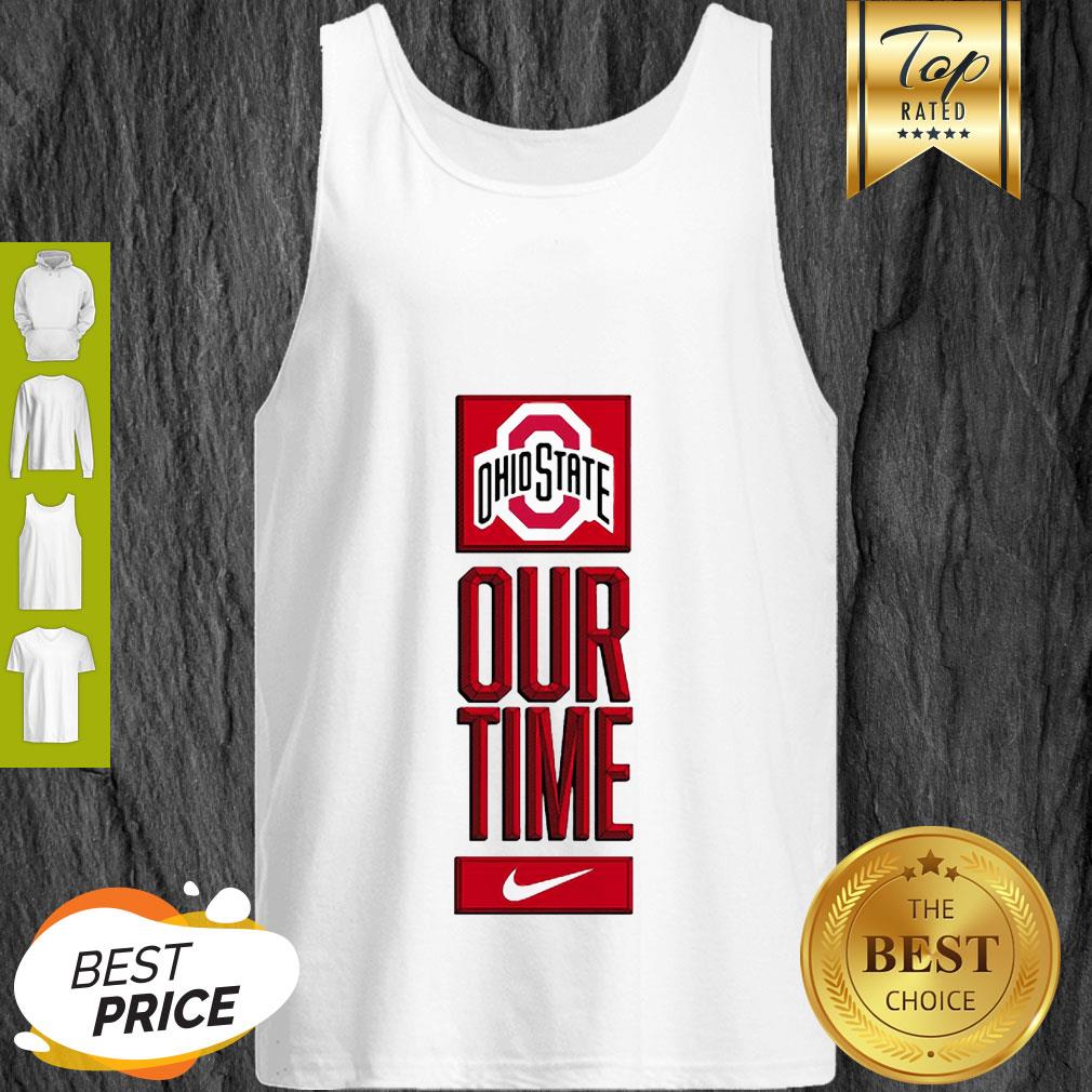 Ohio State Buckeyes Logo Basketball Our Time 2020 Shirt - Image 3