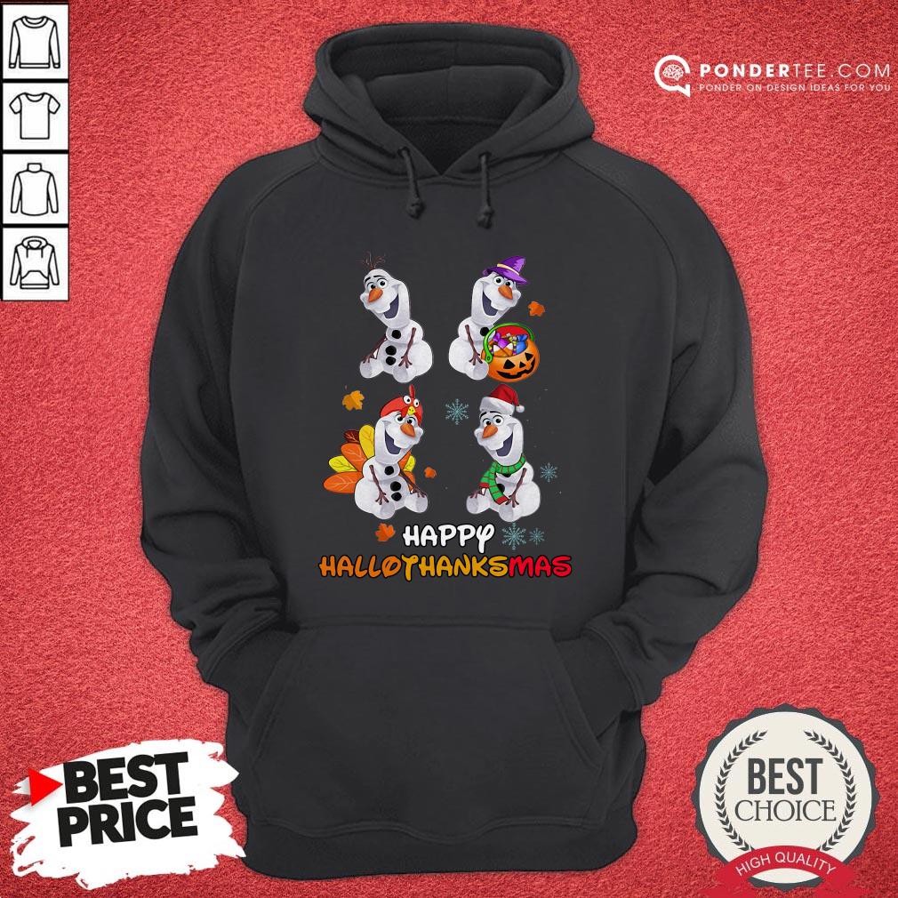 Olaf Halloween And Merry Christmas Happy Hallothanksmas Shirt - Image 5