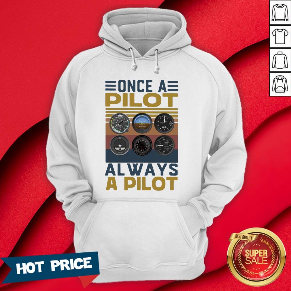 Once A Pilot Always A Pilot Vintage Retro Shirt - Image 5