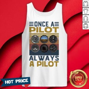 Alternative view of Once A Pilot Always A Pilot Vintage Retro Shirt