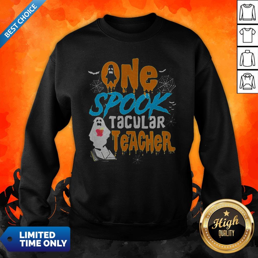 One Spooktacular Teacher Halloween Ghost School Shirt - Image 4