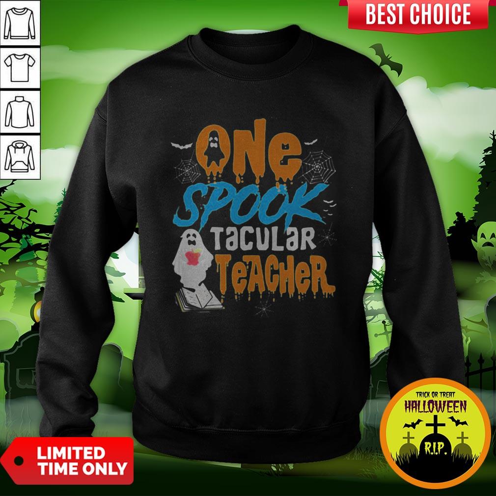 One Spooktacular Teacher Halloween Ghost School shirt - Image 4