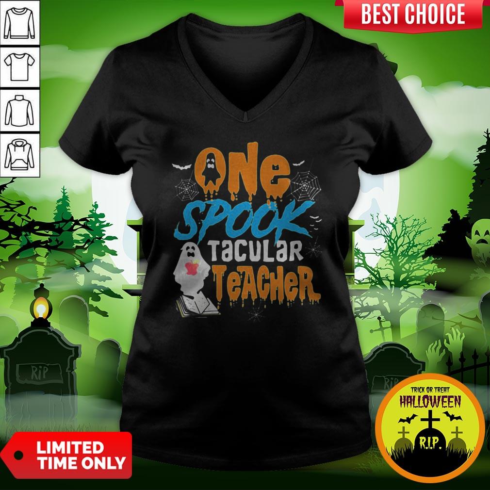 One Spooktacular Teacher Halloween Ghost School shirt - Image 2
