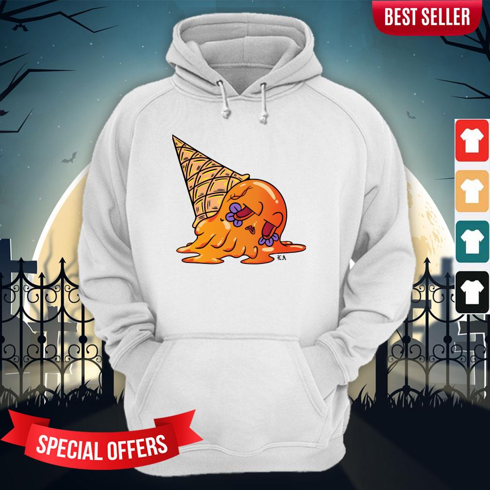 Orange Sugar Skull Ice Cream Day Dead Dia De Muertos Shirt - Image 5