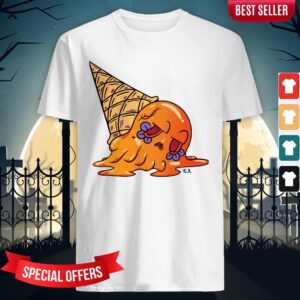 Orange Sugar Skull Ice Cream Day Dead Dia De Muertos Shirt
