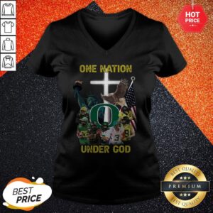 Alternative view of Oregon Ducks One Nation Under God Shirt