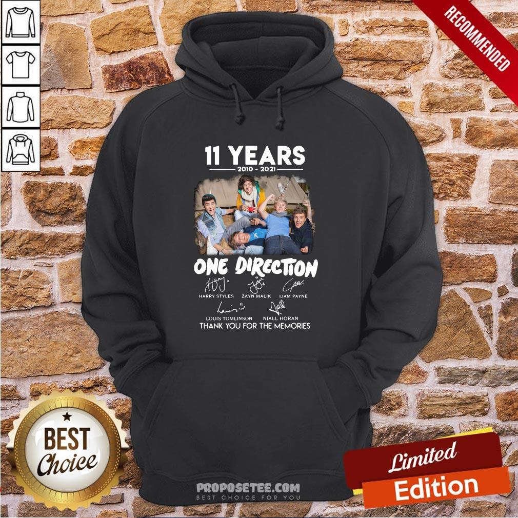 Original 11 Years 2010 2021 One Direction Thank You For The Memories Signature Shirt - Image 4