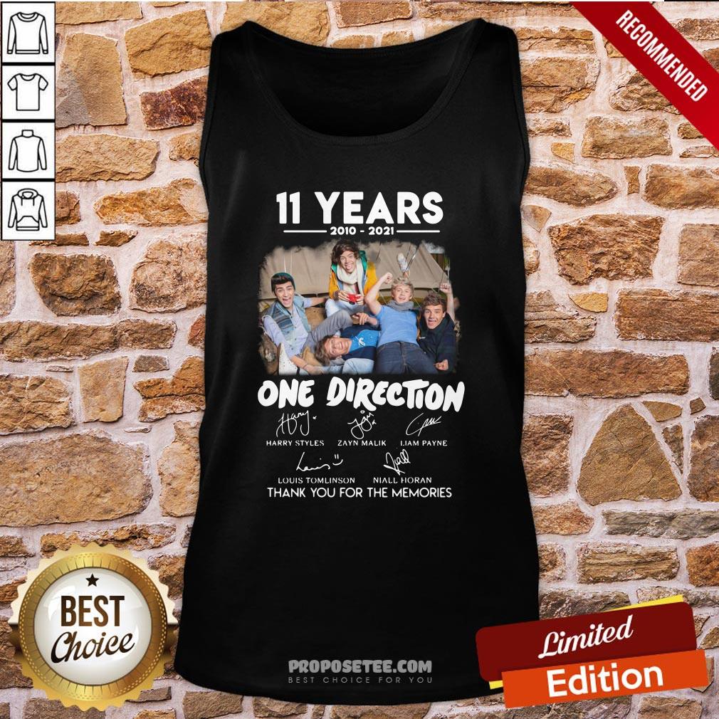 Original 11 Years 2010 2021 One Direction Thank You For The Memories Signature Shirt - Image 2