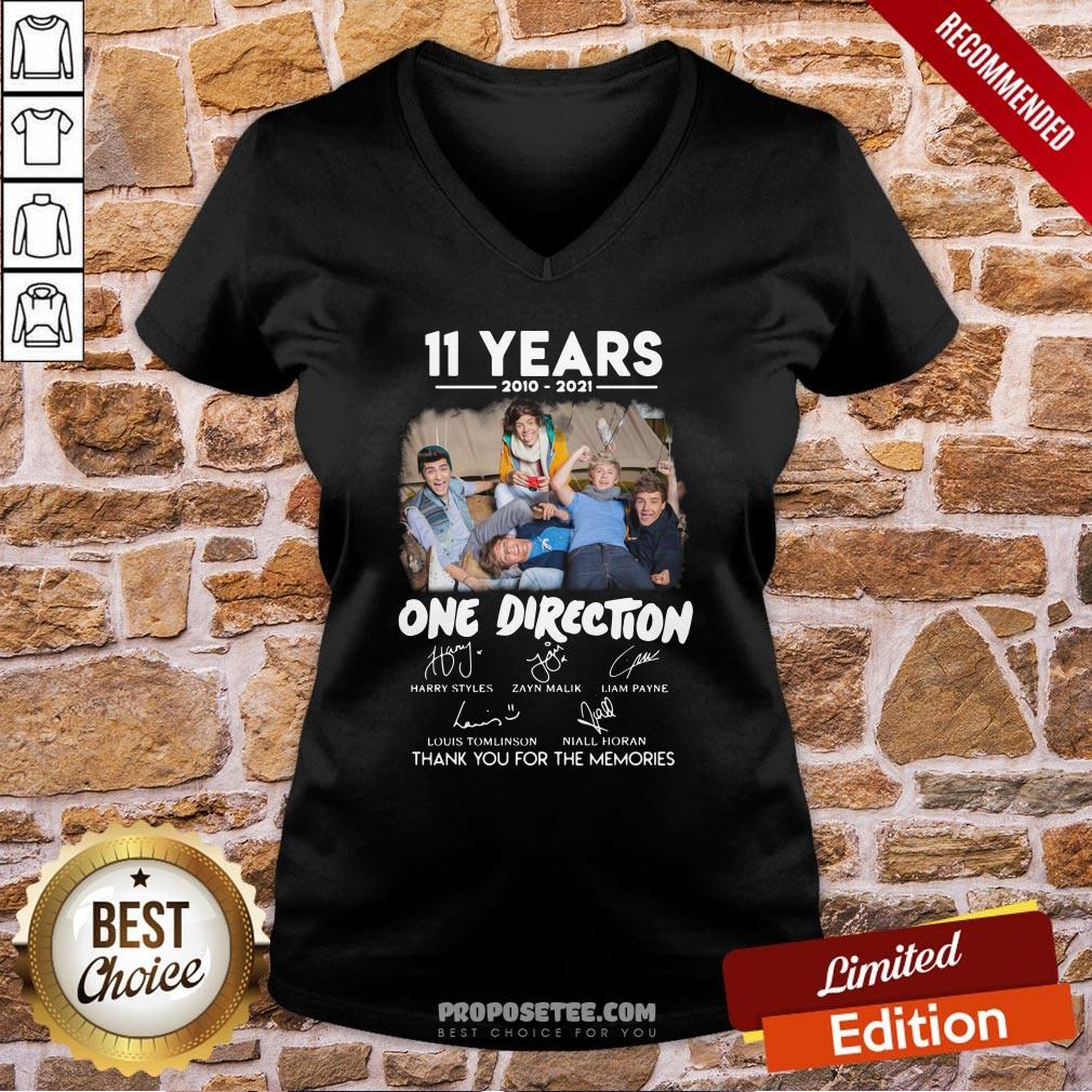 Original 11 Years 2010 2021 One Direction Thank You For The Memories Signature Shirt - Image 5