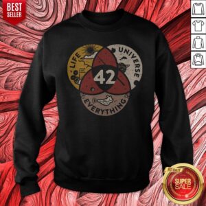 Alternative view of Original 42 Life Universe Everything Shirt